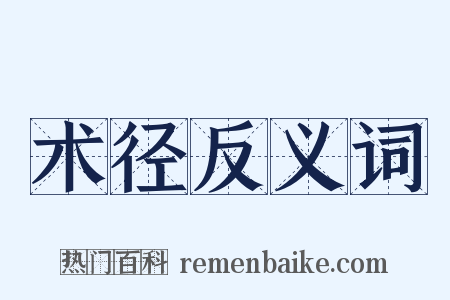 术径反义词是什么意思的图片